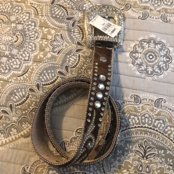 Nocona Accessories - Hide covered western belt